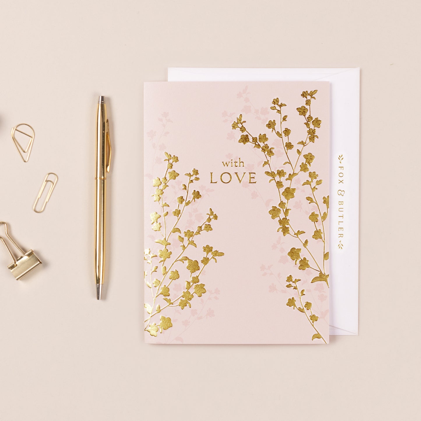With Love Floral Card