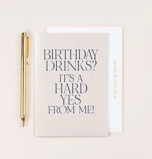 Birthday Drinks Card