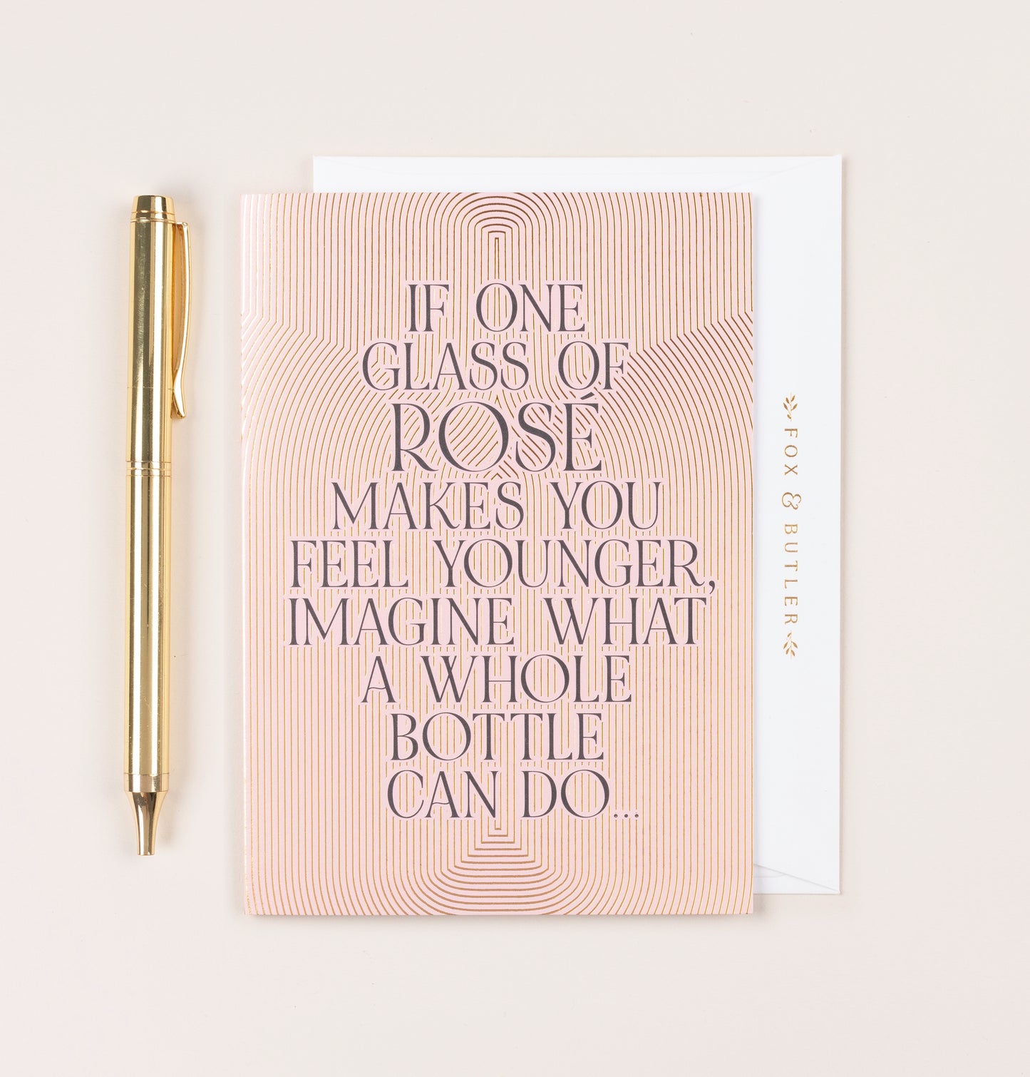 Glass of Rose Card