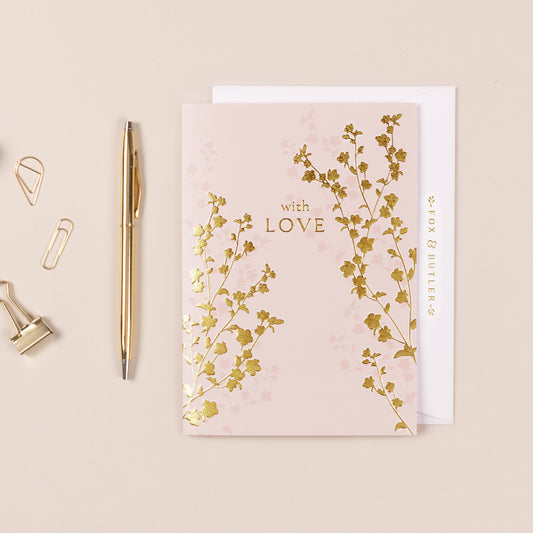With Love Floral Card